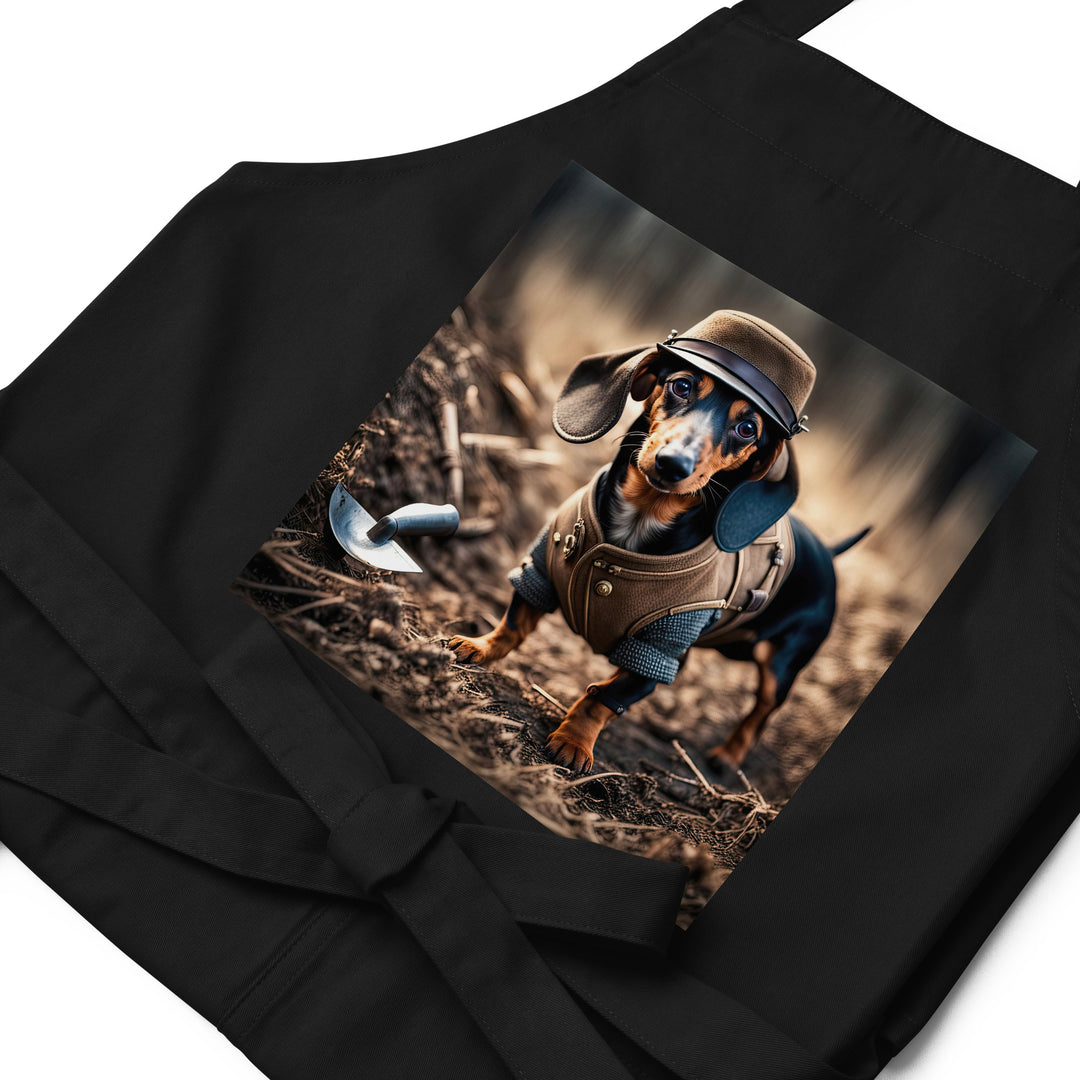 Dachshund- Organic cotton apron v5