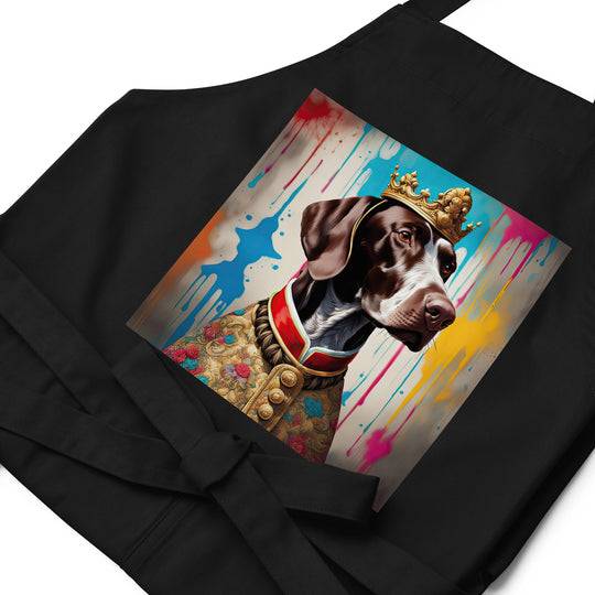 German Shorthaired Pointer Golfer- Organic cotton apron v2