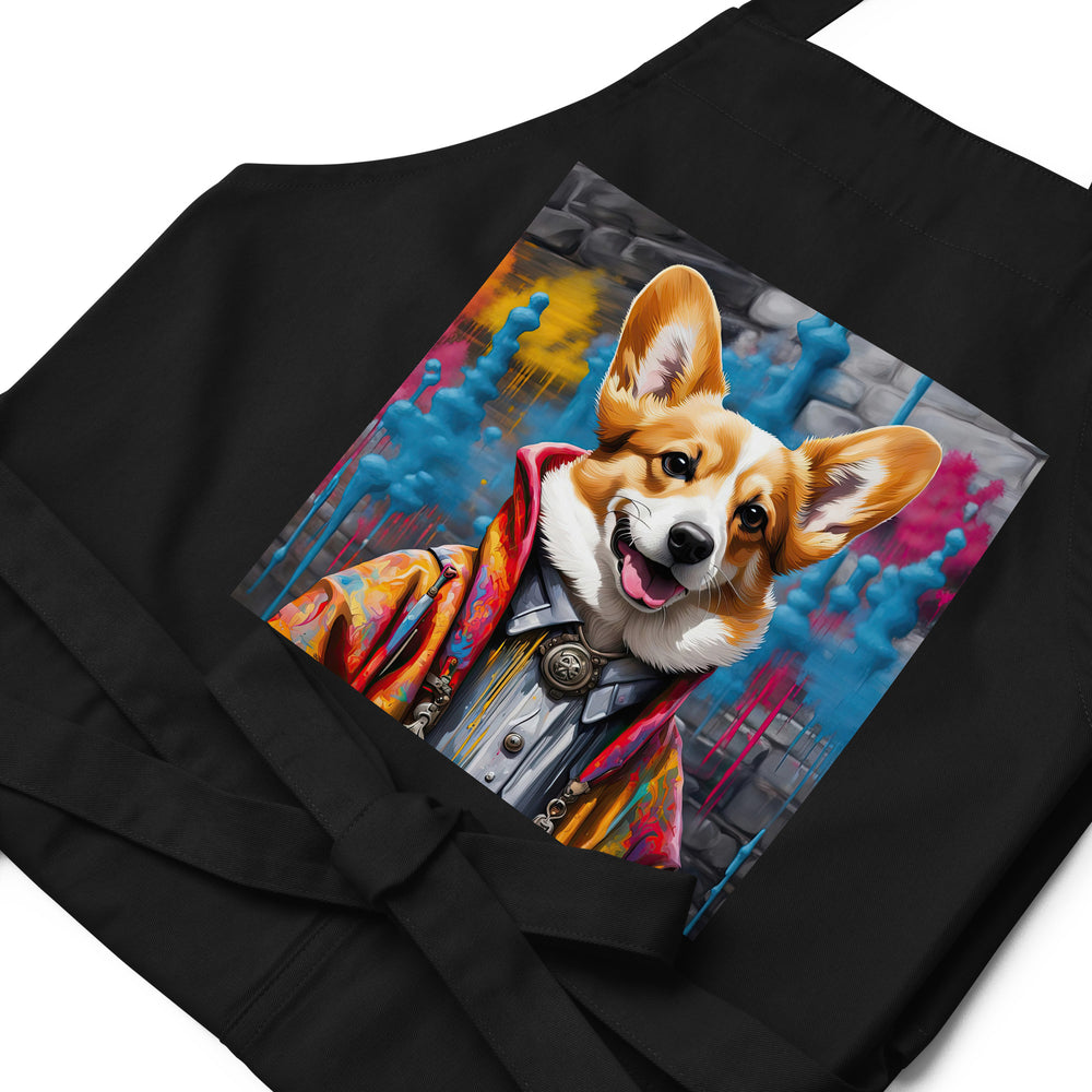 Pembroke Welsh Corgi- Organic cotton apron v5