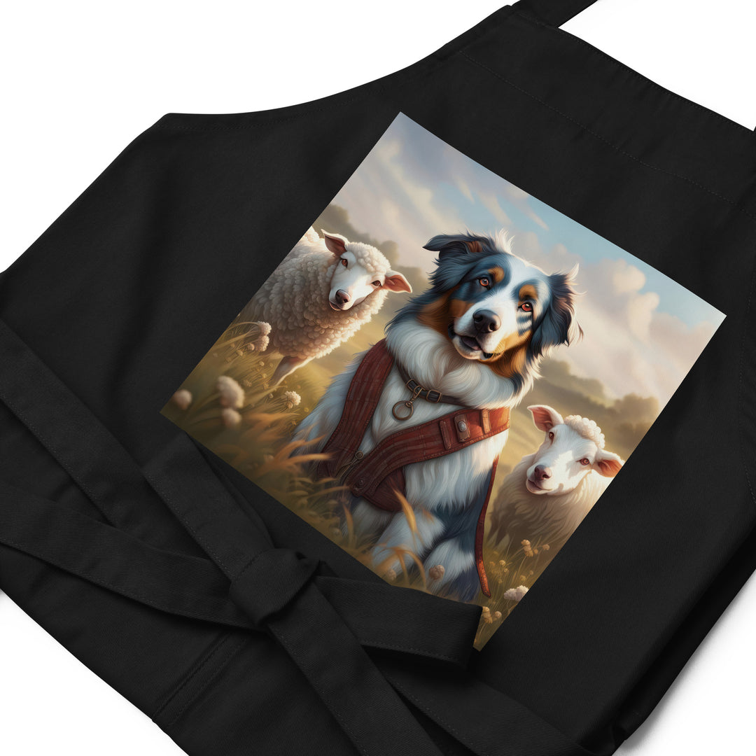 Australian Shepherd- Organic cotton apron v4