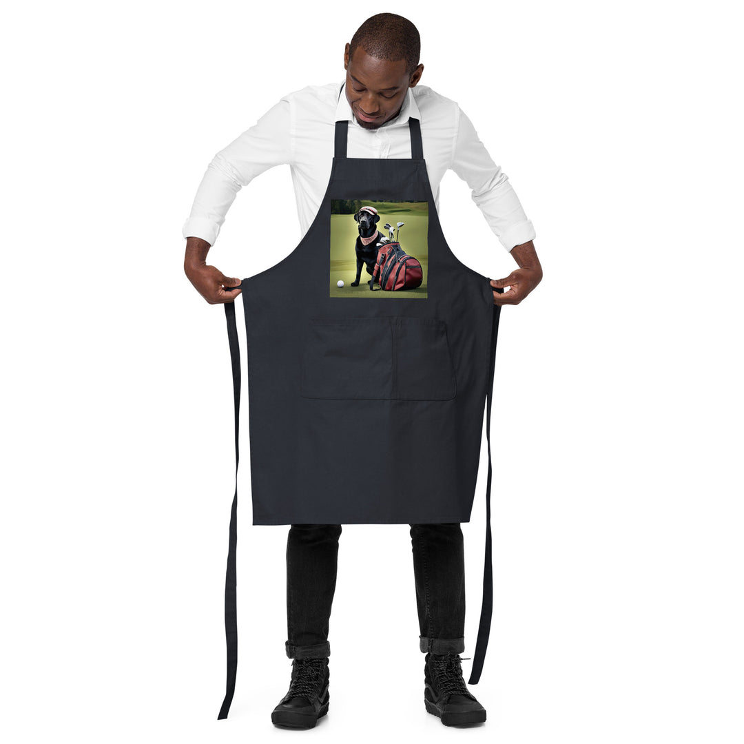 Golden Retriever Golfer- Organic cotton apron