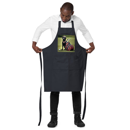 Golden Retriever Golfer- Organic cotton apron