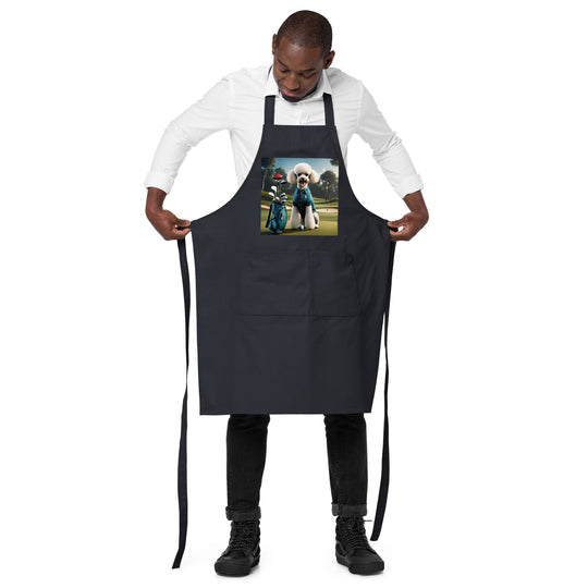 Poodle Golfer- Organic cotton apron