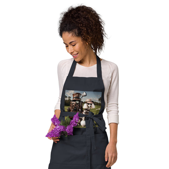 Poodle Golfer- Organic cotton apron v3