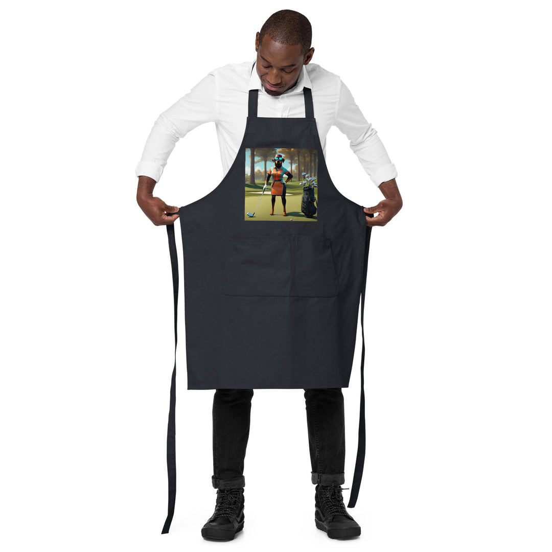 Rottweiler Golfer- Organic cotton apron v4