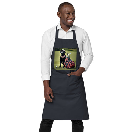 Golden Retriever Golfer- Organic cotton apron