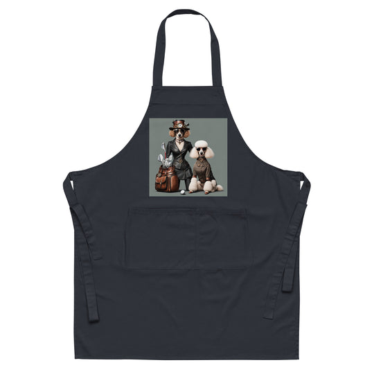 Poodle Golfer- Organic cotton apron v2