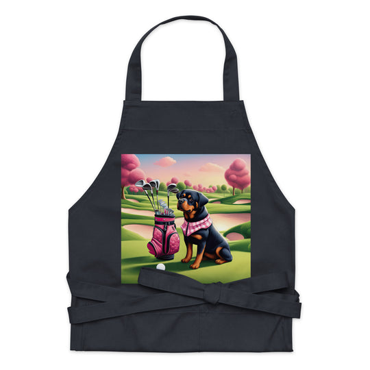 Rottweiler Golfer- Organic cotton apron