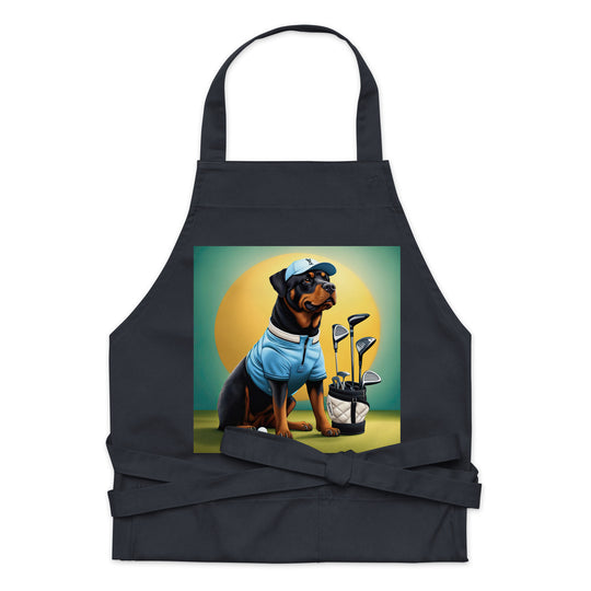Rottweiler Golfer- Organic cotton apron v2