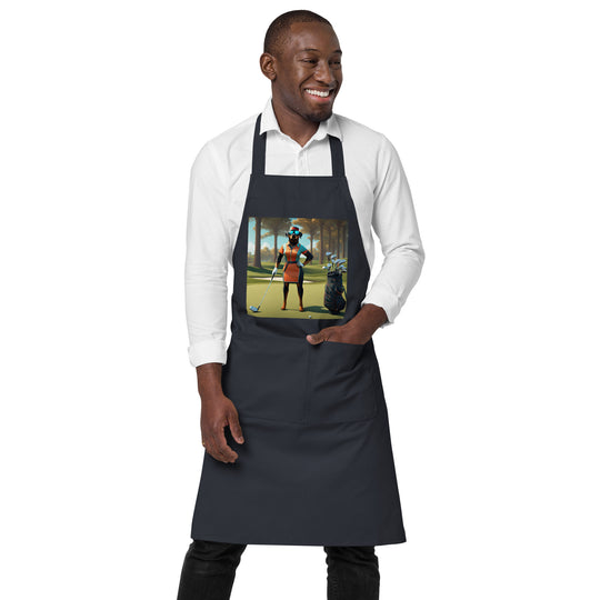 Rottweiler Golfer- Organic cotton apron v4