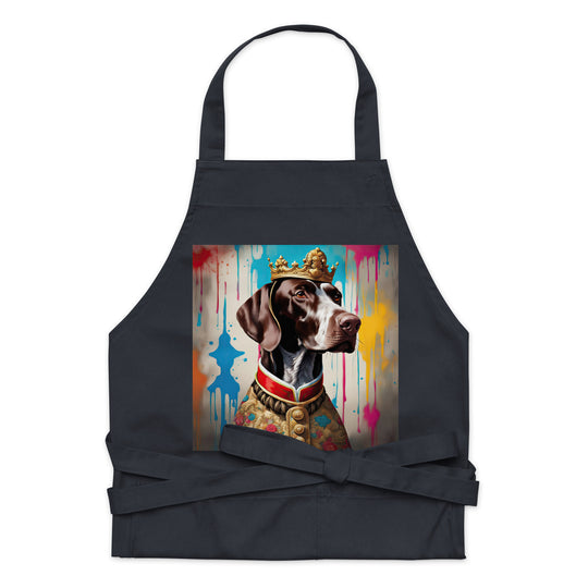 German Shorthaired Pointer Golfer- Organic cotton apron v2