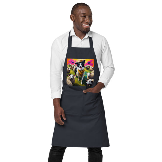 Australian Shepherd- Organic cotton apron v2