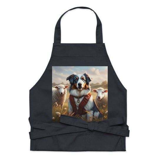 Australian Shepherd- Organic cotton apron v4