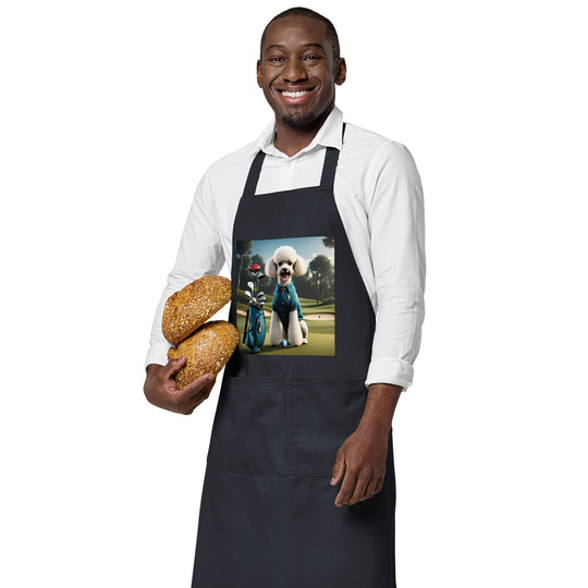 Poodle Golfer- Organic cotton apron