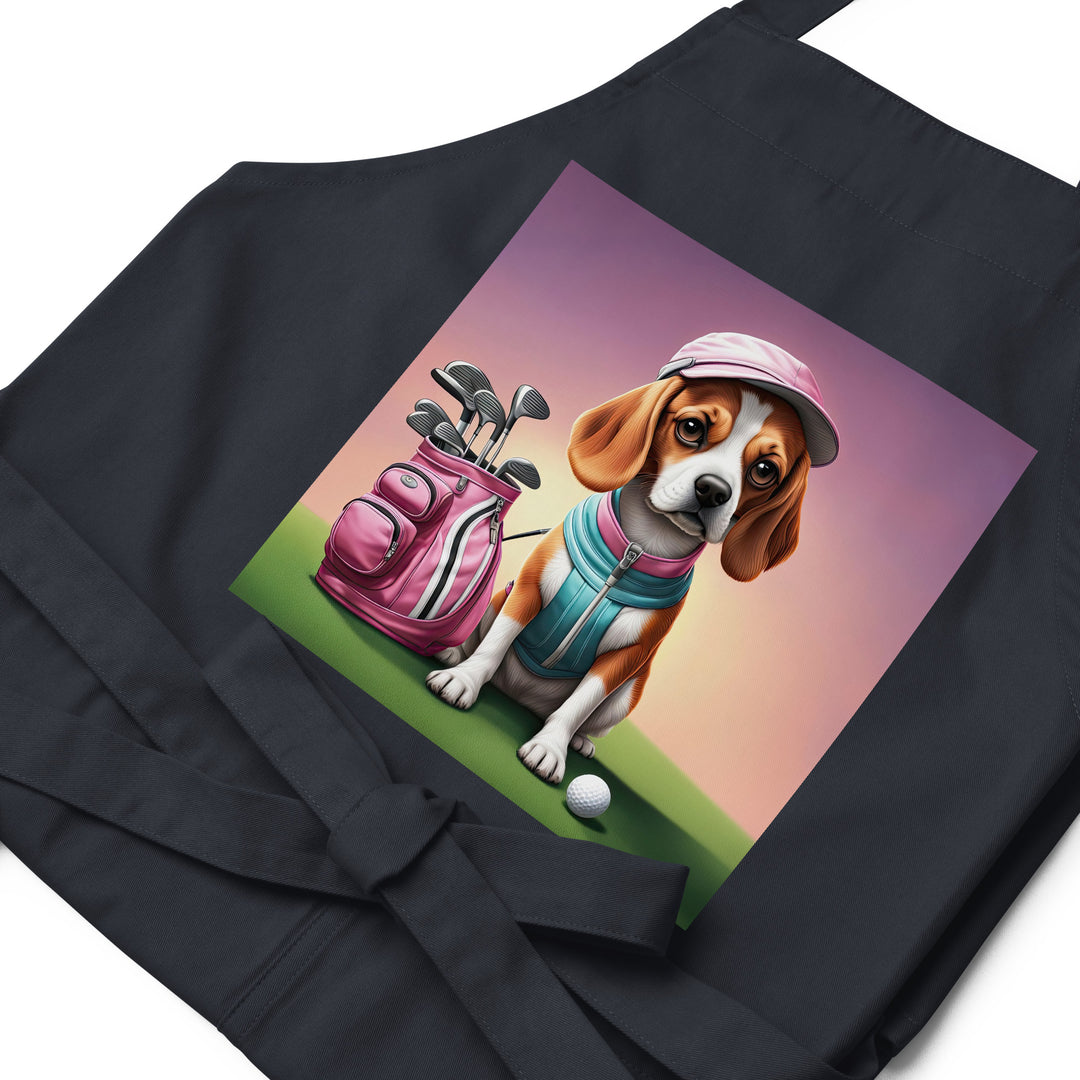 Beagle Golfer- Organic cotton apron v3