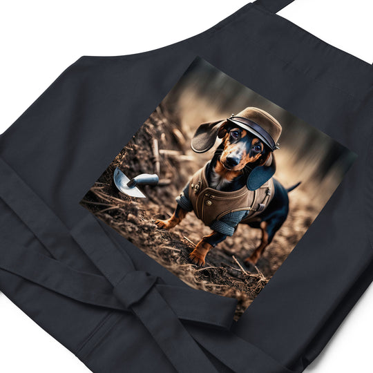 Dachshund- Organic cotton apron v5