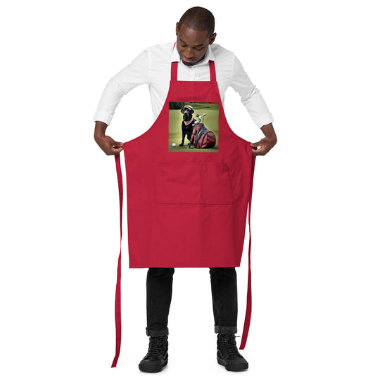 Golden Retriever Golfer- Organic cotton apron