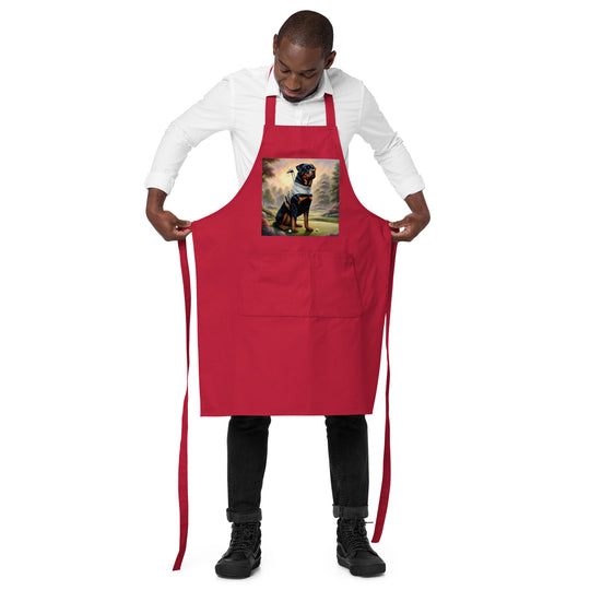 Rottweiler Golfer- Organic cotton apron v3