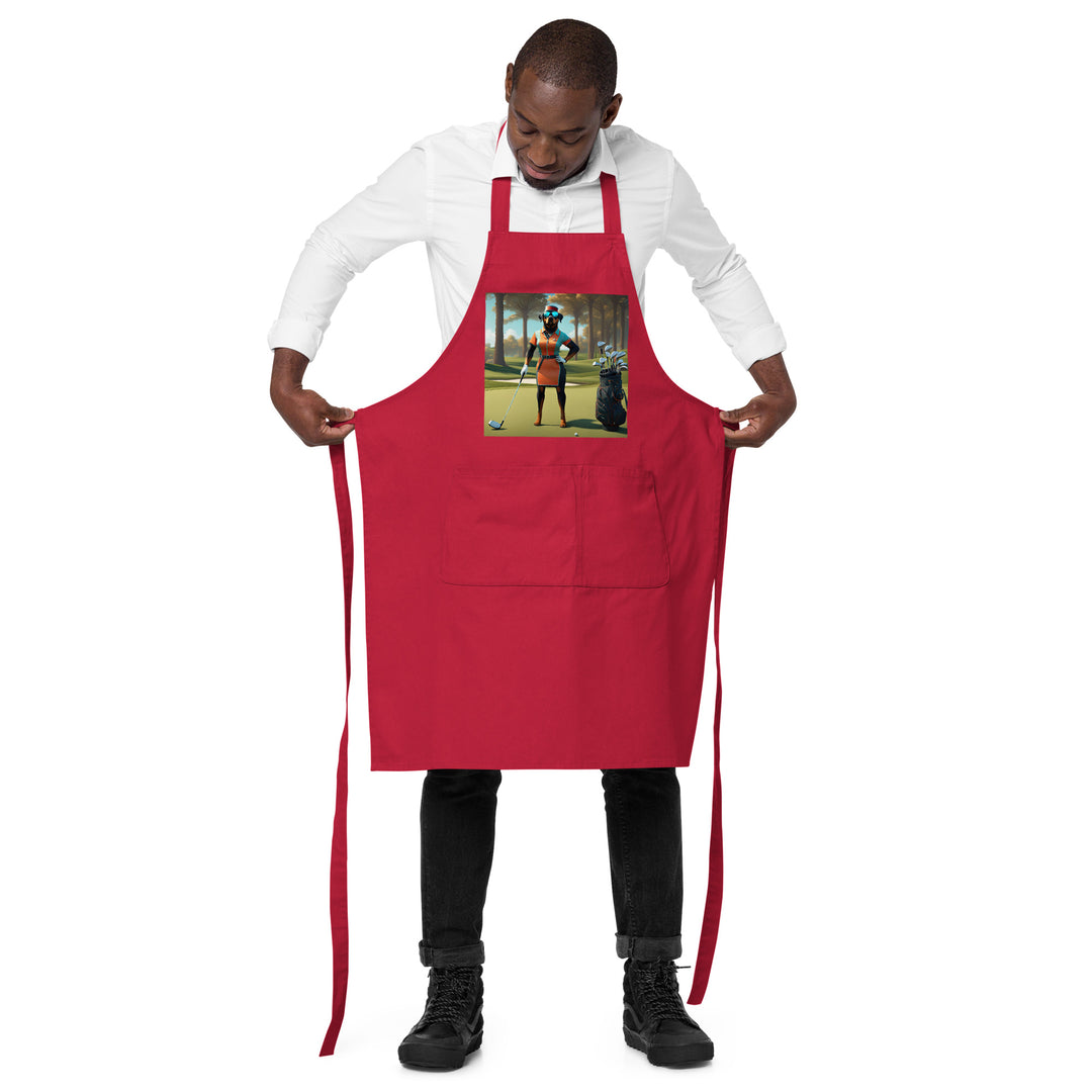 Rottweiler Golfer- Organic cotton apron v4