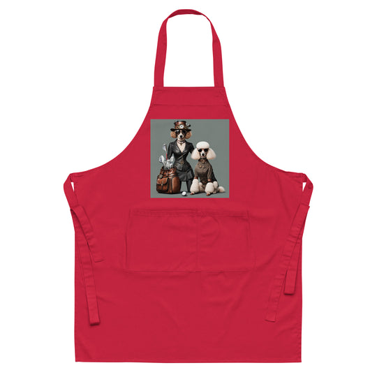 Poodle Golfer- Organic cotton apron v2