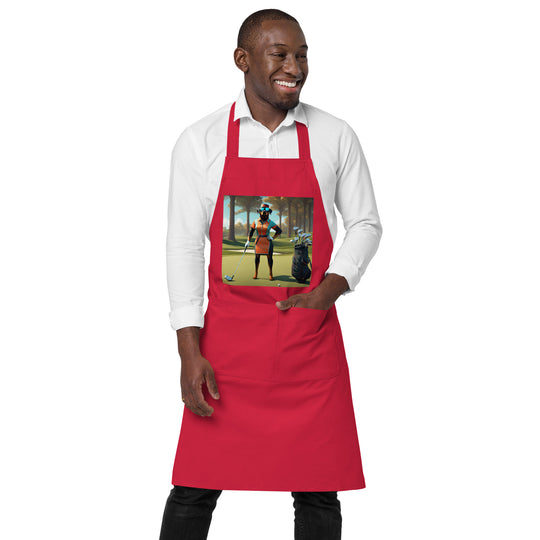 Rottweiler Golfer- Organic cotton apron v4