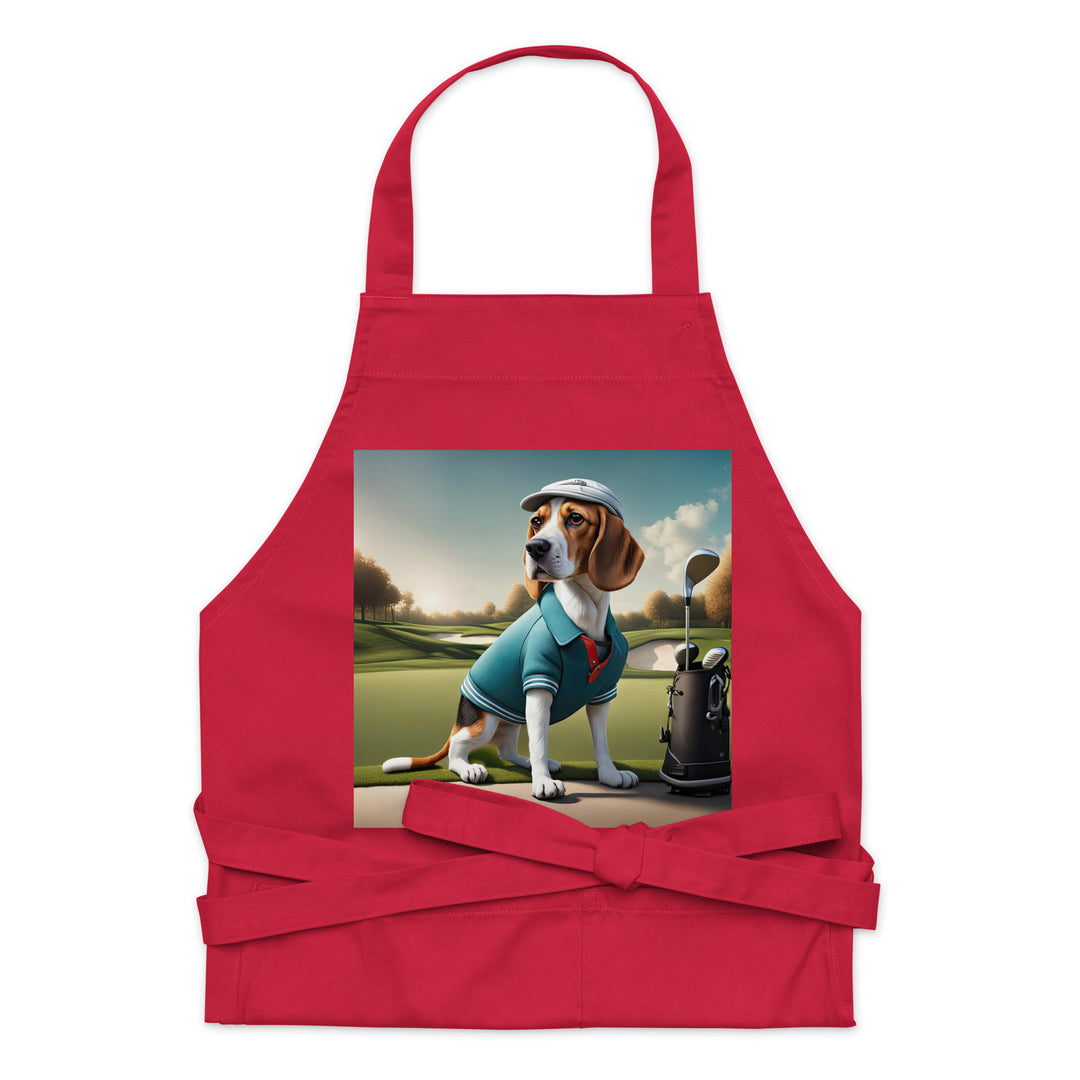 Beagle Golfer- Organic cotton apron v2