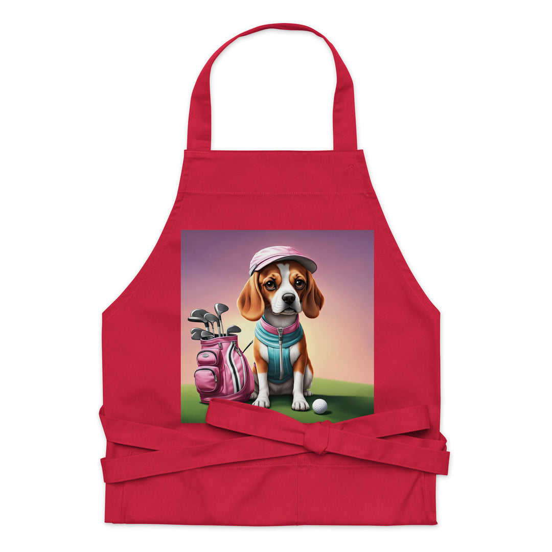 Beagle Golfer- Organic cotton apron v3