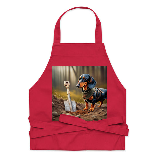 Dachshund- Organic cotton apron v4