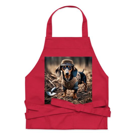 Dachshund- Organic cotton apron v5