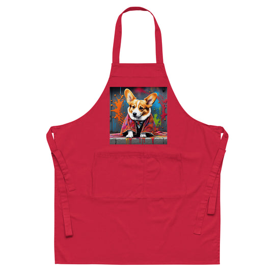 Pembroke Welsh Corgi- Organic cotton apron v3