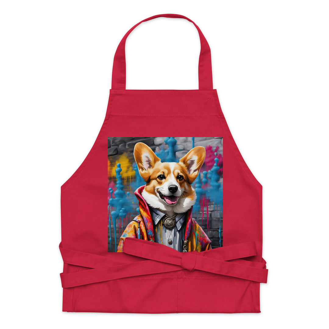 Pembroke Welsh Corgi- Organic cotton apron v5