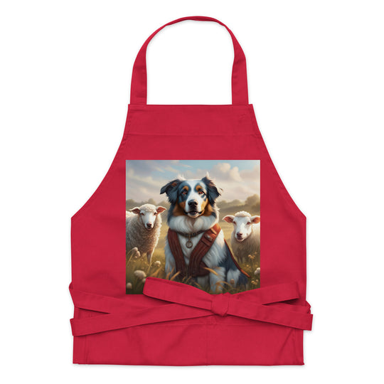 Australian Shepherd- Organic cotton apron v4