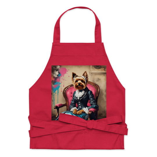 Yorkshire Terrier Golfer- Organic cotton apron v3