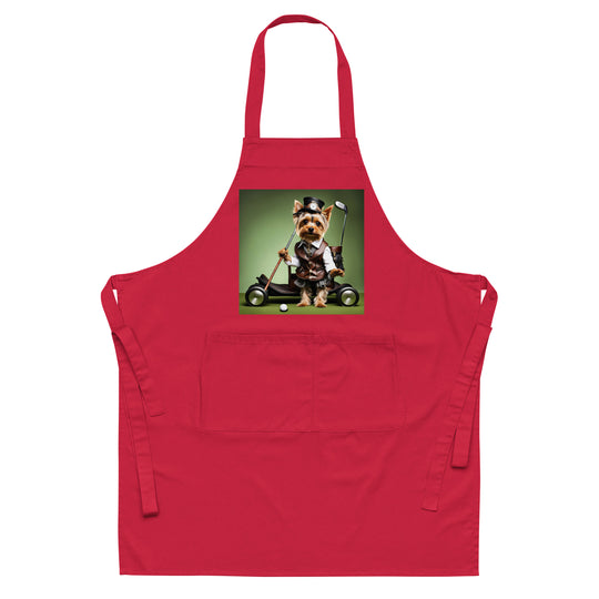 Yorkshire Terrier Golfer- Organic cotton apron v4