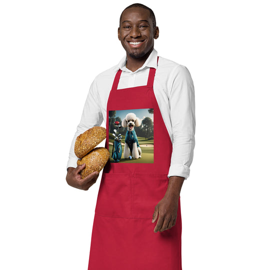 Poodle Golfer- Organic cotton apron
