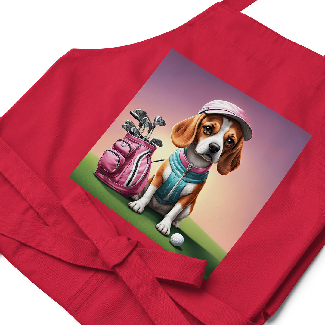 Beagle Golfer- Organic cotton apron v3