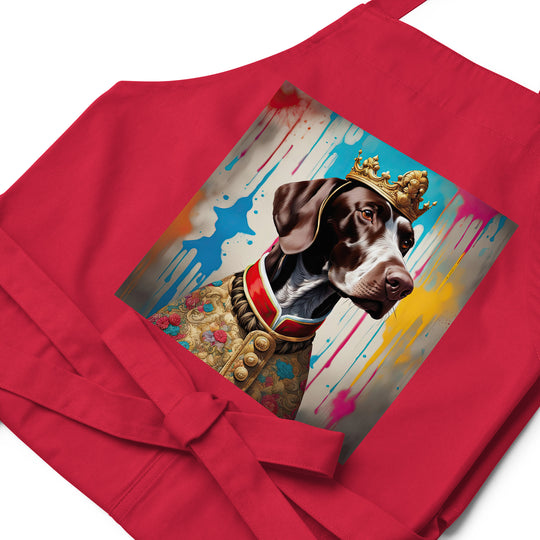 German Shorthaired Pointer Golfer- Organic cotton apron v2