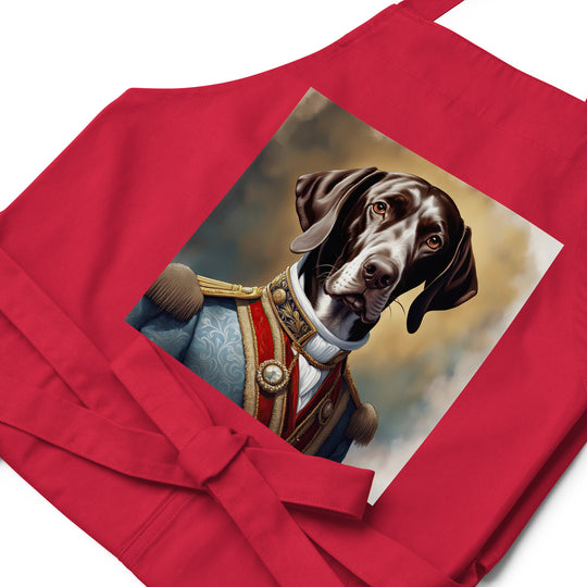 German Shorthaired Pointer- Organic cotton apron v4