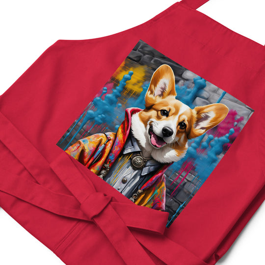 Pembroke Welsh Corgi- Organic cotton apron v5