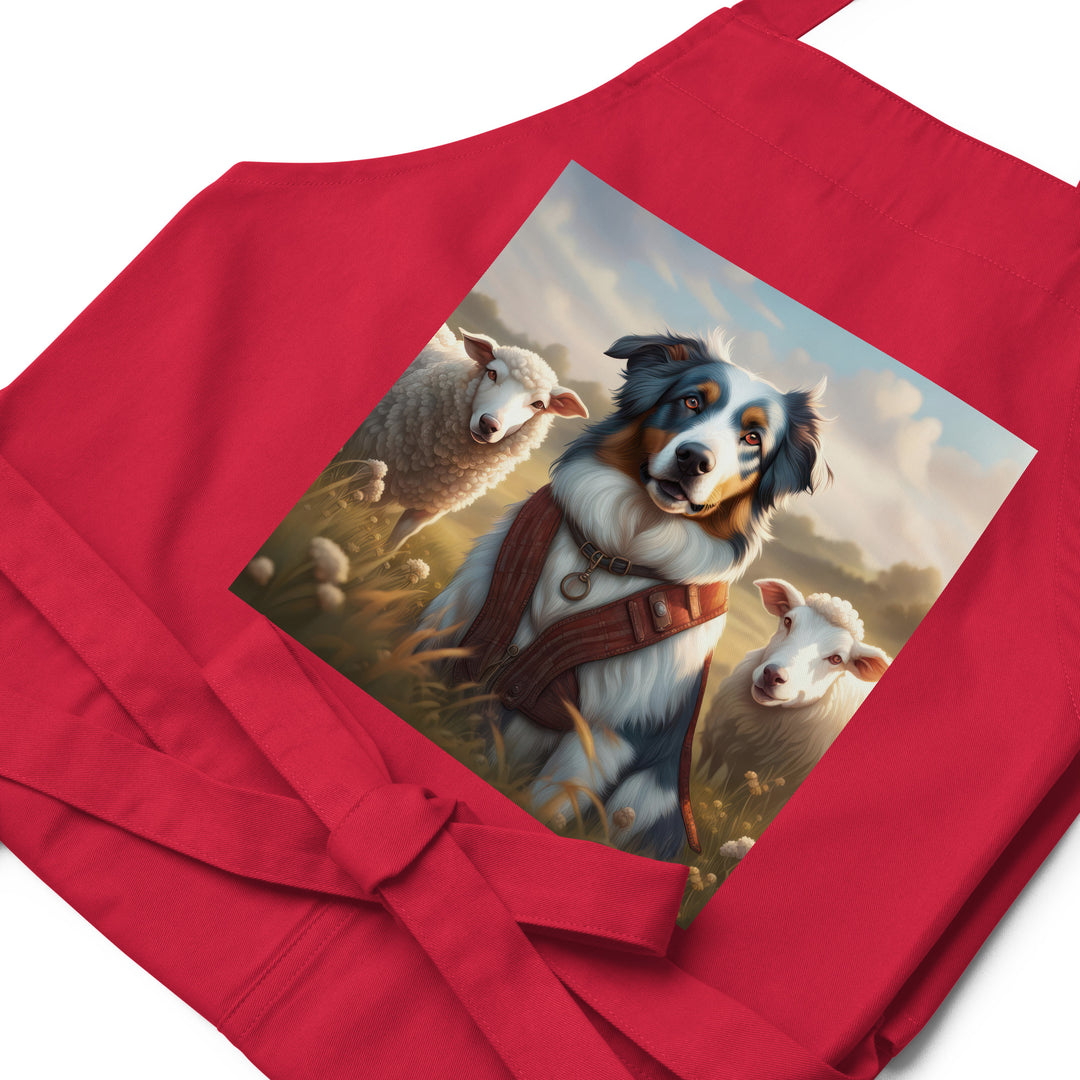 Australian Shepherd- Organic cotton apron v4