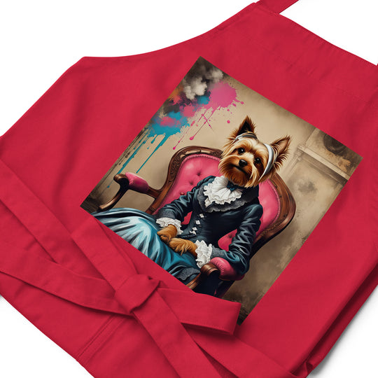 Yorkshire Terrier Golfer- Organic cotton apron v3