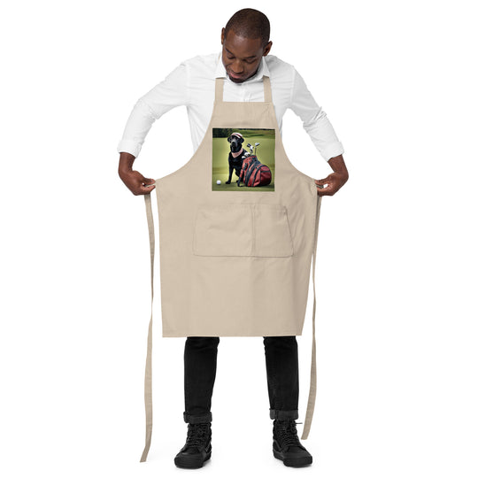 Golden Retriever Golfer- Organic cotton apron