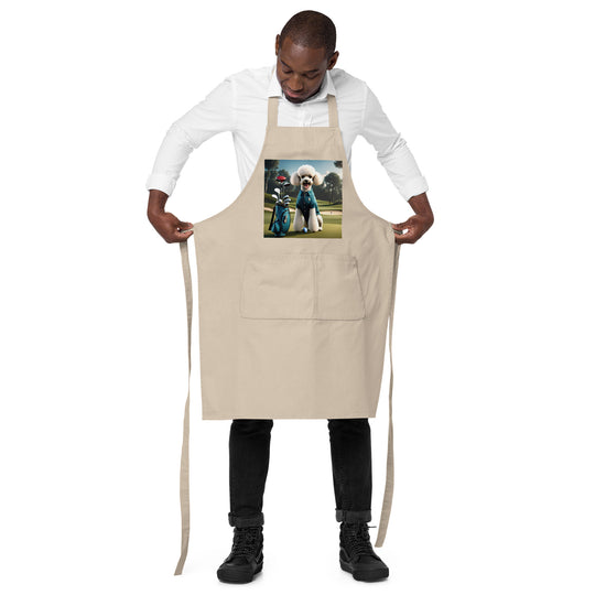 Poodle Golfer- Organic cotton apron