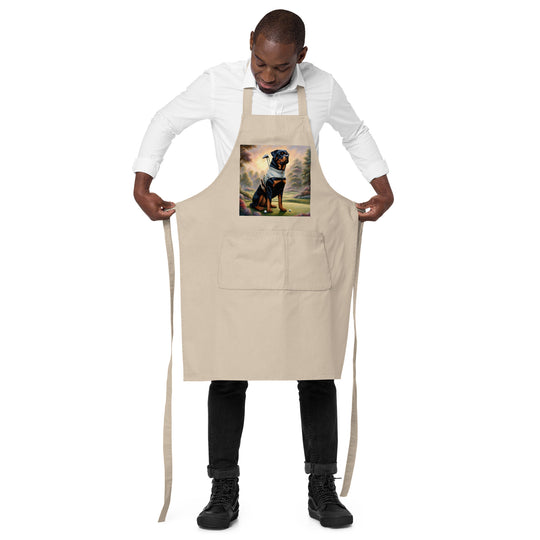 Rottweiler Golfer- Organic cotton apron v3