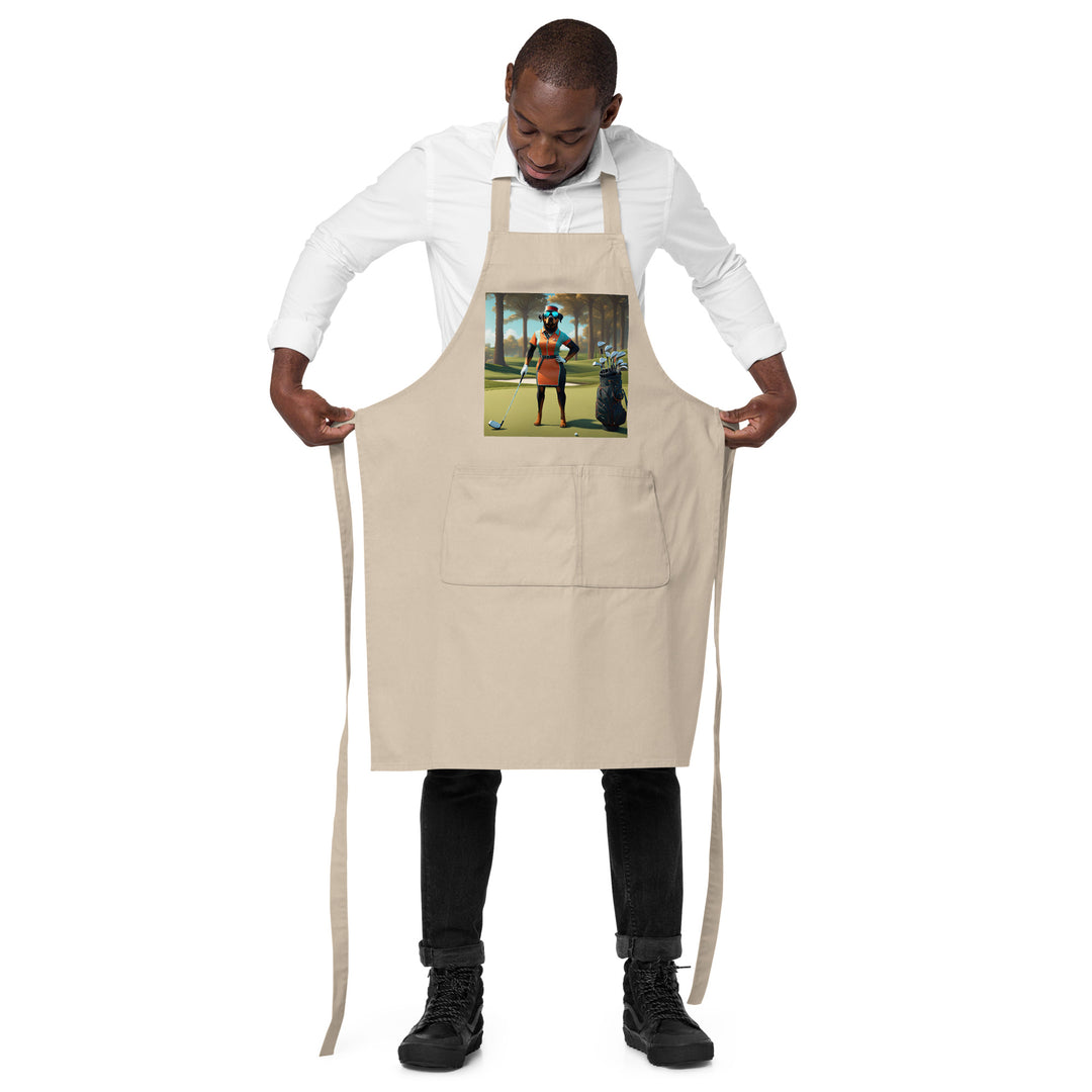 Rottweiler Golfer- Organic cotton apron v4