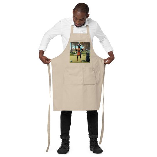 Rottweiler Golfer- Organic cotton apron v4