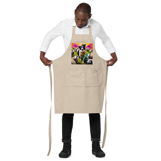 Australian Shepherd- Organic cotton apron v2