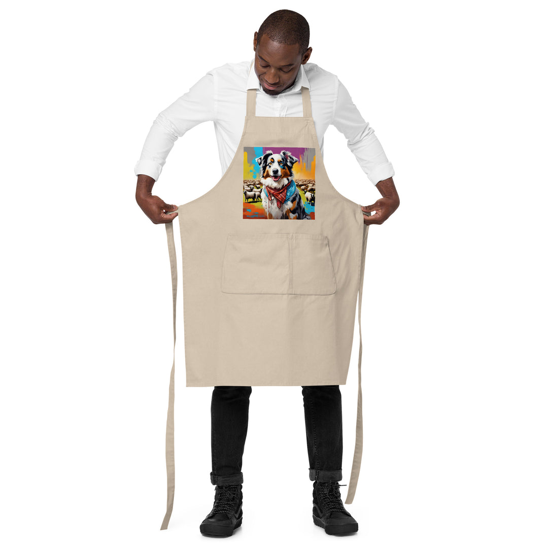 Australian Shepherd- Organic cotton apron v3