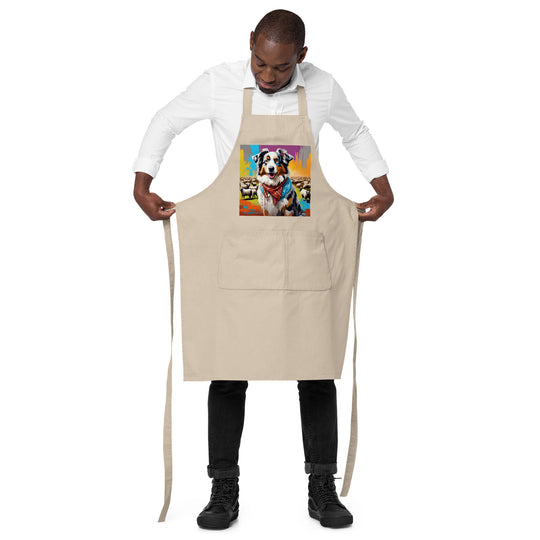 Australian Shepherd- Organic cotton apron v3