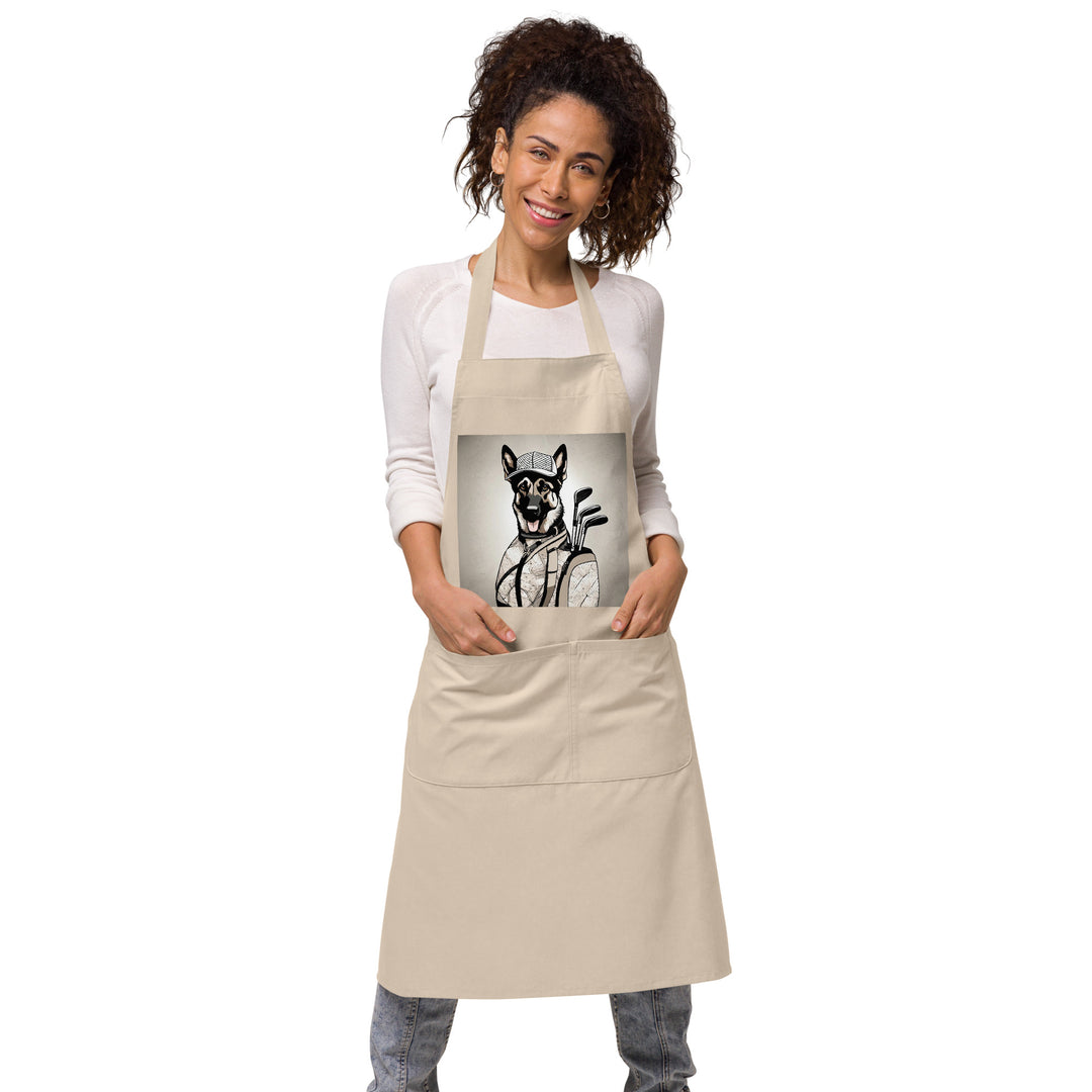 German Shepherd- Organic cotton apron v4